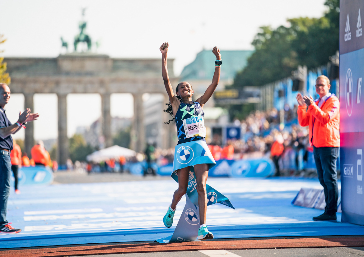 Gebreslase at the BMW Berlin-Marathon