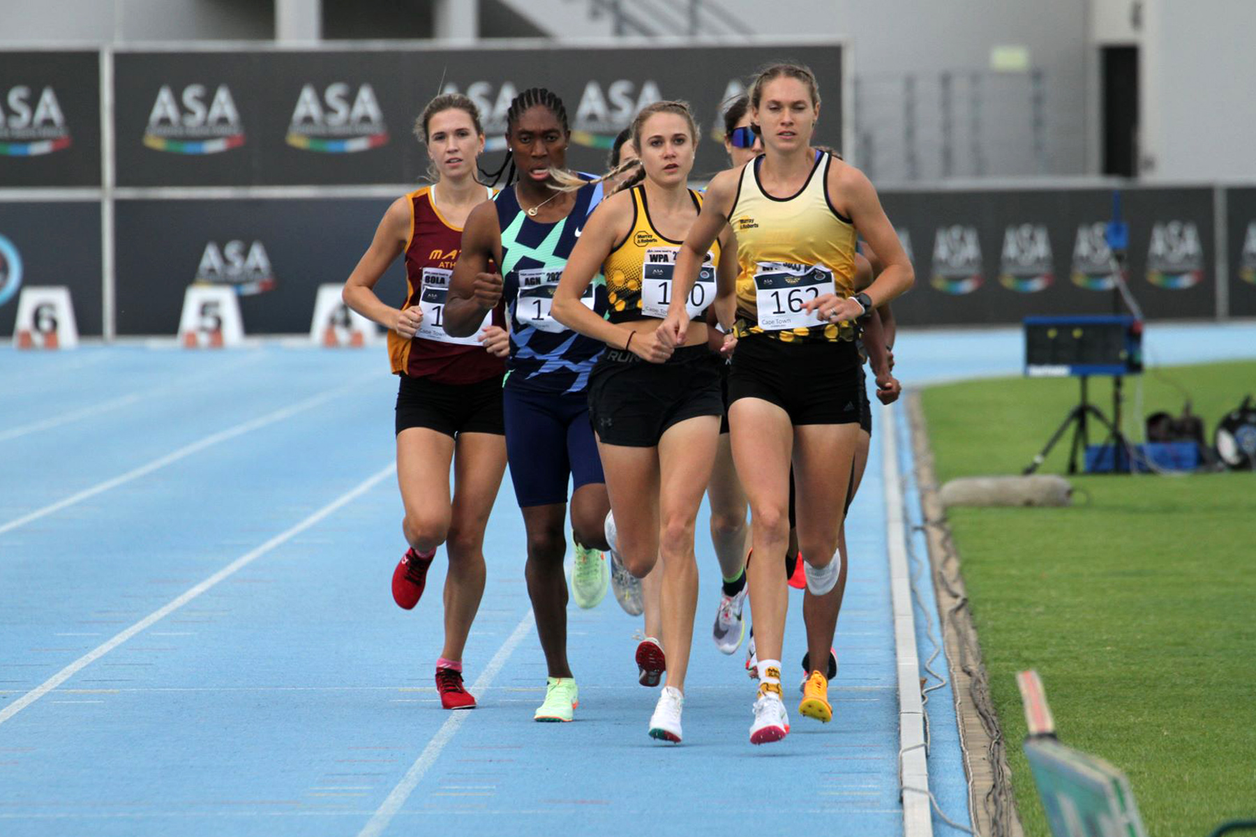 Caster Semenya clocked a personal best of 8:54.97 to win the women’s 3,000m in Cape Town / Credit: Tladi Khuele
