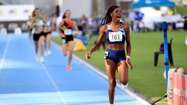 Prudence Sekgodiso was crowned new women’s 1500m champion at the ASA Senior Track and Field National Championships at Green Point Athletics Stadium, Cape Town on Friday 22 April 2022 / Credit: Tladi Khuele