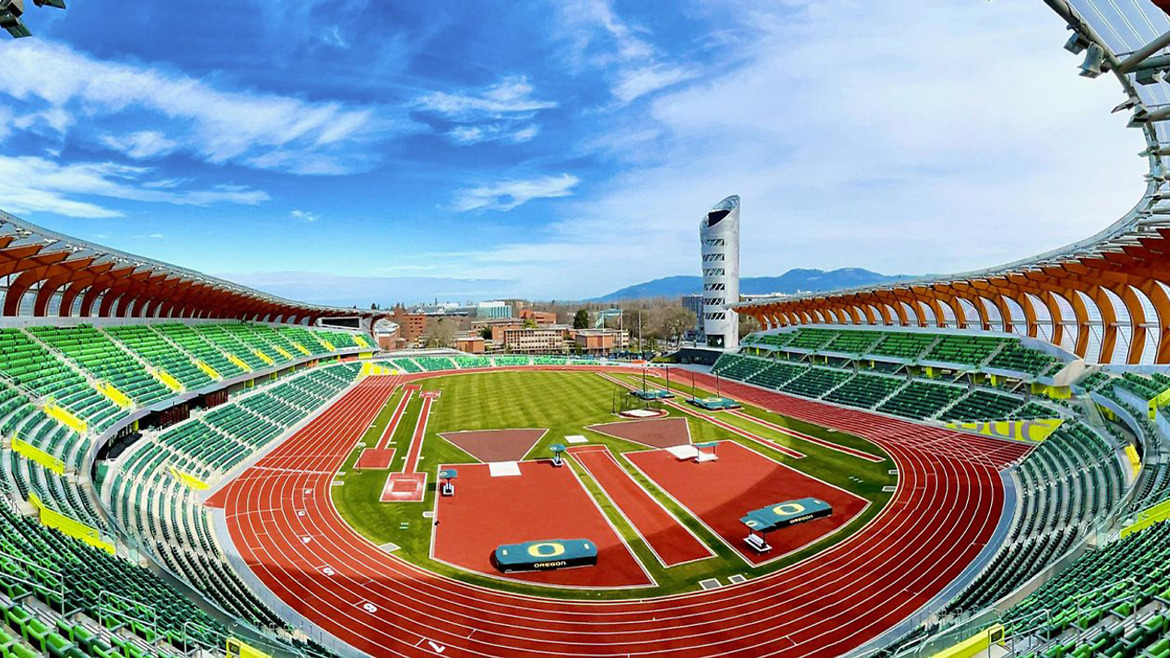Hayward Field at the University of Oregon