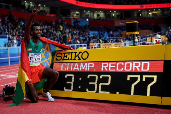 Samuel Tefera retains world indoor 1500m title in Belgrade 22