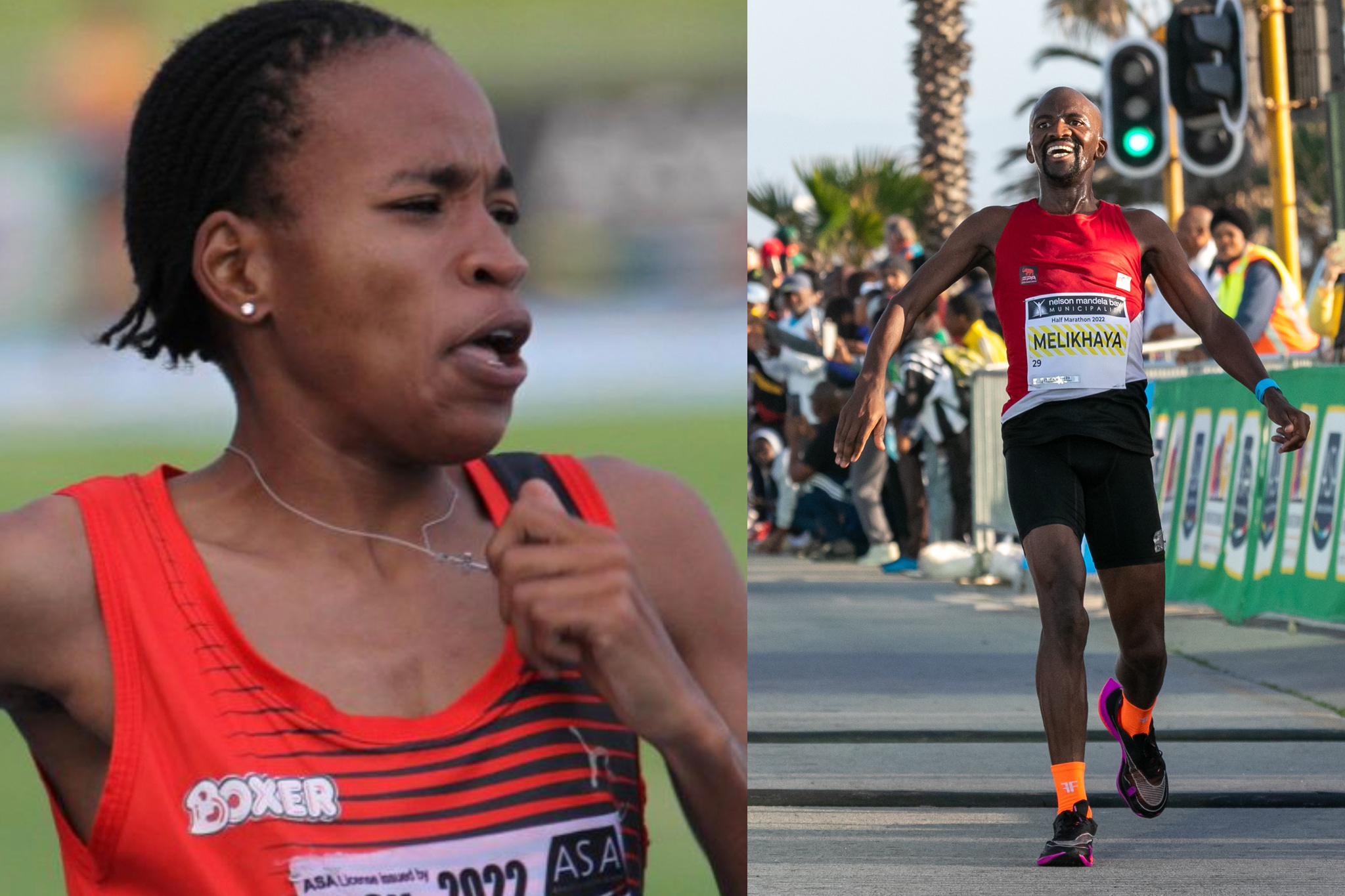 Melikhaya Frans (1:01:03) and Glenrose Xaba (1:10:41) are 2022 ASA National men's and women’s champion / Photo credit: Matt Pearce