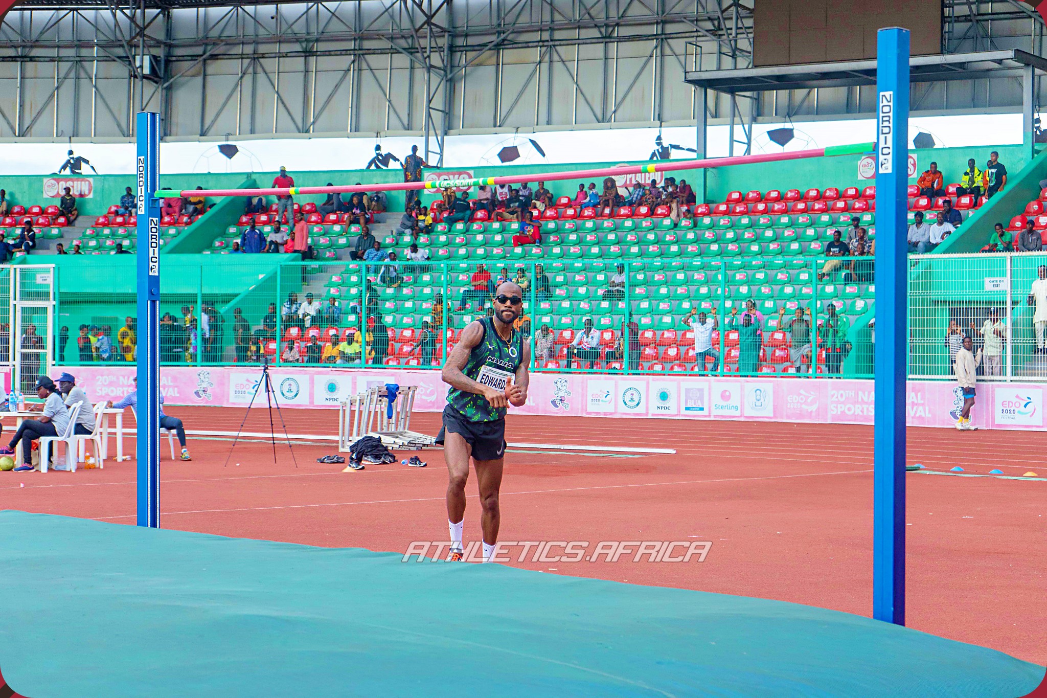 Mike Edwards wins high Jump at the 2022 AFN Nigeria World Championships and Commonwealth Games Trials in Benin City / Photo credit: Oluwasegun Neto