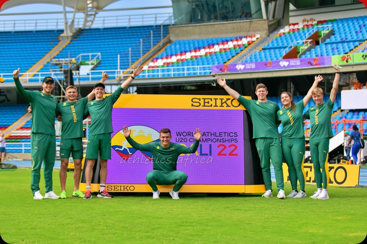 Team South Africa at the World Athletics U20 Championships Cali 22 / Photo credit: Marta Gorczynska for World Athletics