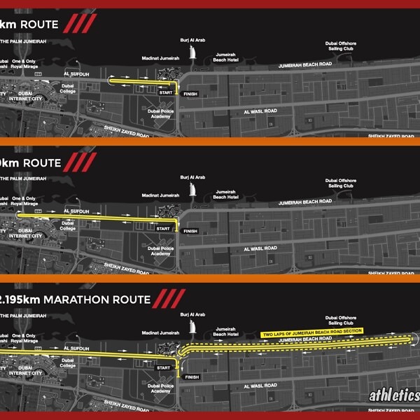 Dubai Marathon 2024 Route Map