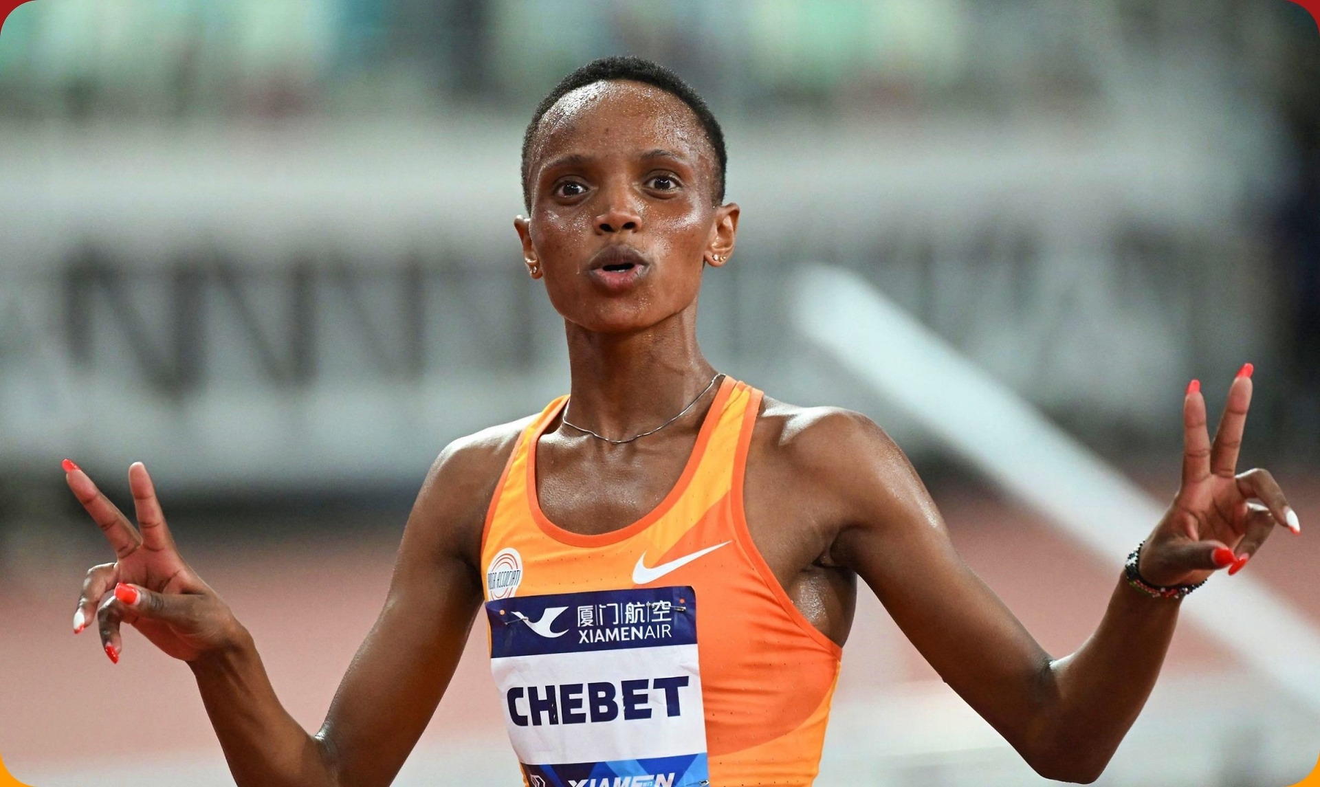 Kenya's Beatrice Chebet breaks the women's world 5km record in Barcelona.