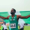 Nigeria's Chidi Okezie winning the men's 400m title at the African Games Accra 2023 / Photo credit: Yomi Omogbeja for AthleticsAfrica