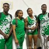 Team Nigeria’s quartet Ifeanyi Ojeli, Patience Okon-George, Sikiru Adeyemi, and Omolara Ogunmakinju / Photo credit: Yomi Omogbeja for AthleticsAfrica