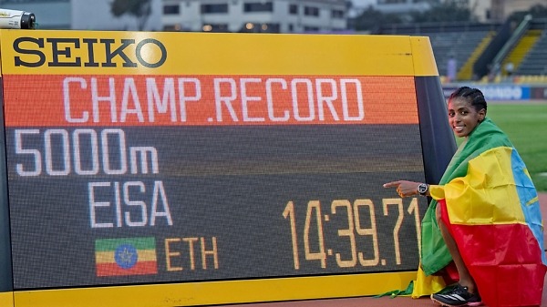 Ethiopia’s Medina Eisa, 5000 Metres Women Gold medallist at 2024 World Athletics U20 Championships Lima, Peru / Photo credit: Enzo Santos Barreiro for World Athletics