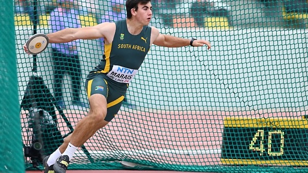 Malan Marais (RSA) competes in the Discus Throw (1.750kg) Men at the World Athletics U20 Championships Estadio la Videna, Lima, Peru / Photo by Enzo Santos Barreiro for World Athletics