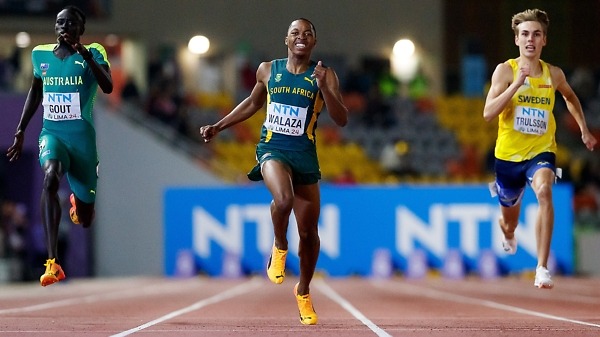 Bayanda Walaza (RSA) wins the men's 200m final at the World Athletics U20 Championships Estadio la Videna, Lima, Peru / Photo by Oscar Muñoz Badilla for World Athletics