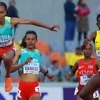 Sembo Almayew on her way to the world U20 steeplechase title in Lima (© Oscar Munoz Badilla)