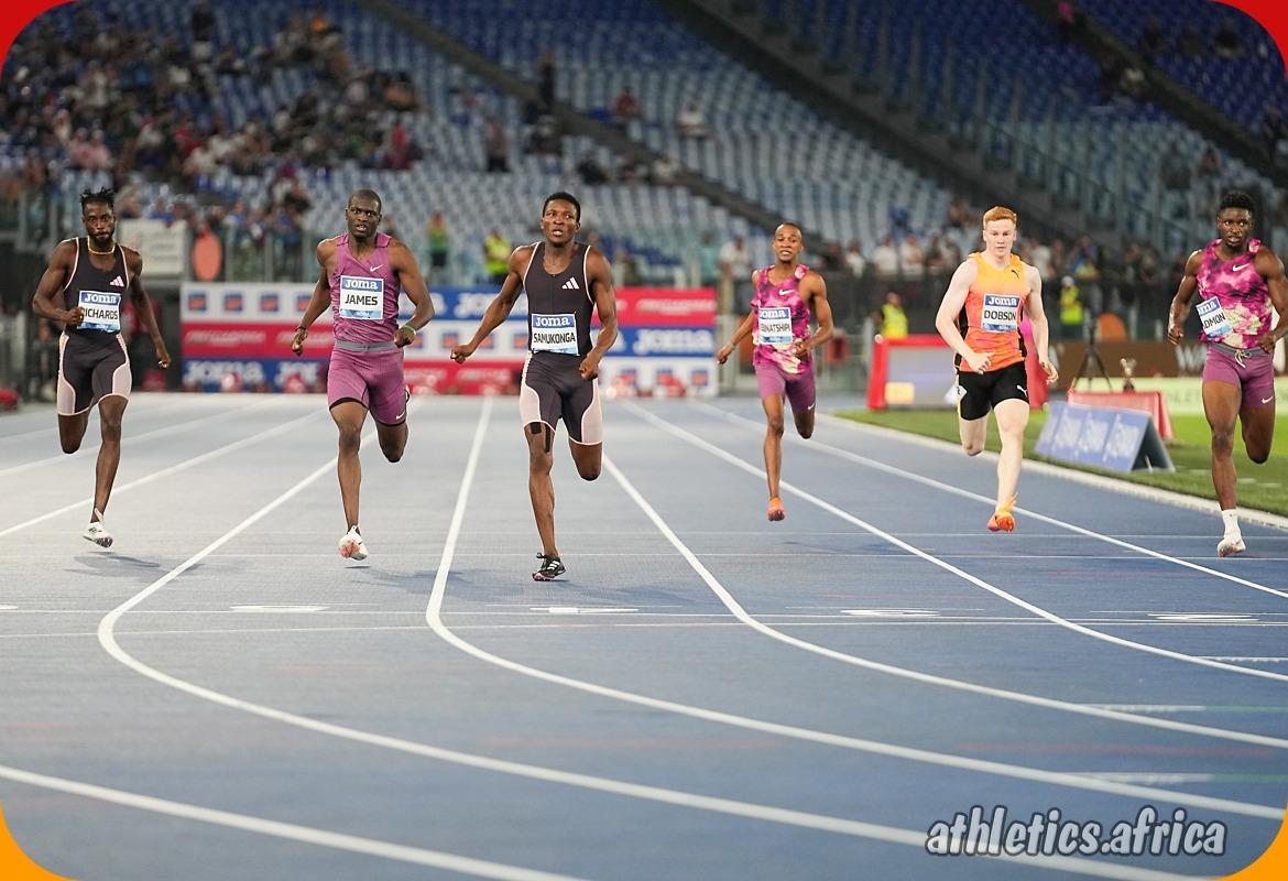 Muzala Samukonga (ZAM) wins the Men's 400m with a time of 43.99s at Golden Gala Pietro Mennea, the Wanda Diamond League Event in Rome on 30 Aug 2024 /?credit: Diamond League AG