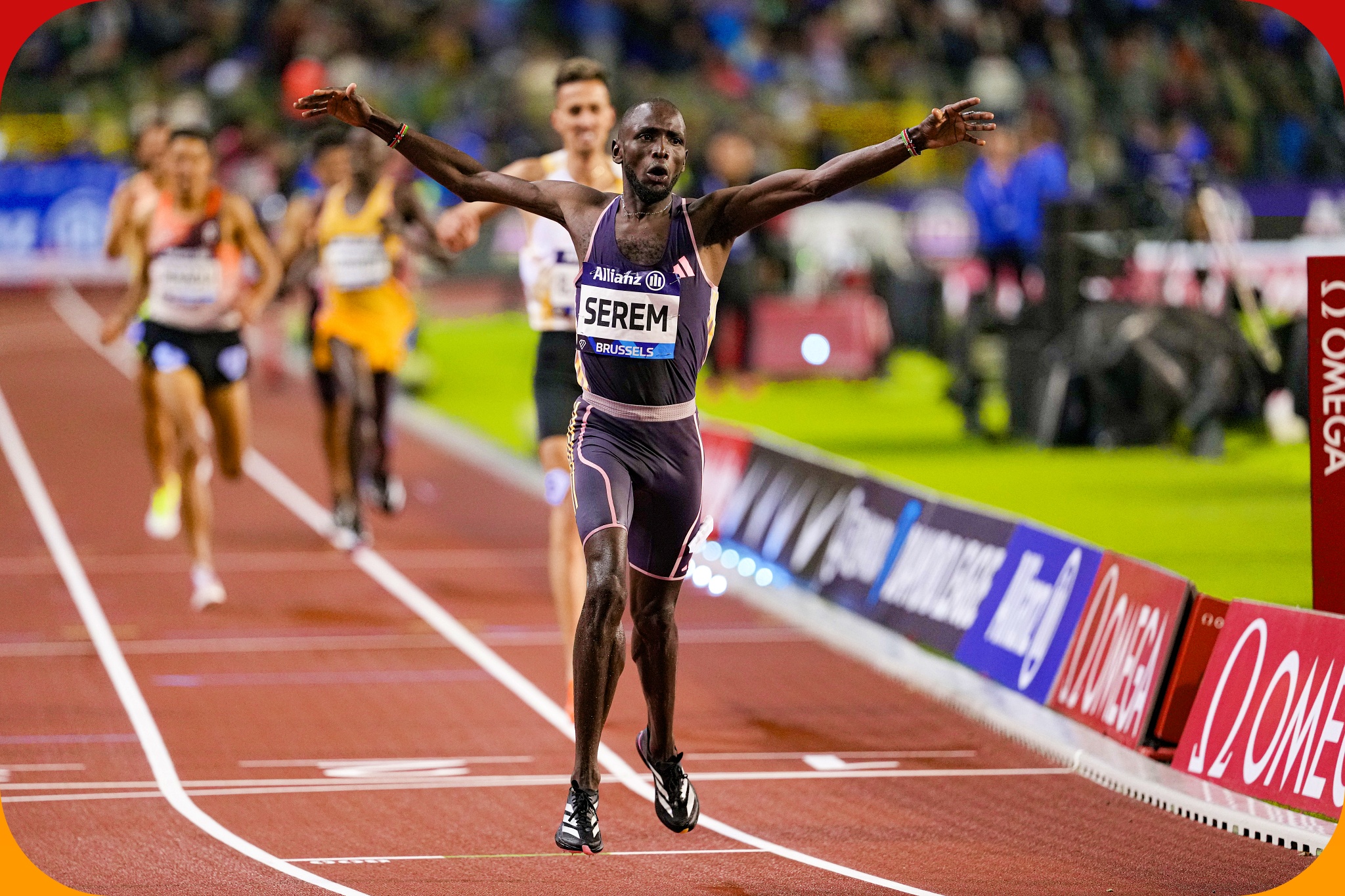 Kenya's Amos Serem wins the men's 3000m steeplechase in Brussels WDL Final 2024 / Photo credit: Diamond League AG