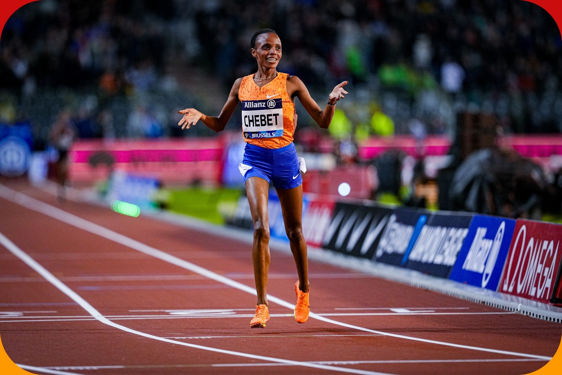 Kenya's Beatrice Chebet wins the women's 5000m in Brussels - WDL Final 2024 / Photo credit: Diamond League AG