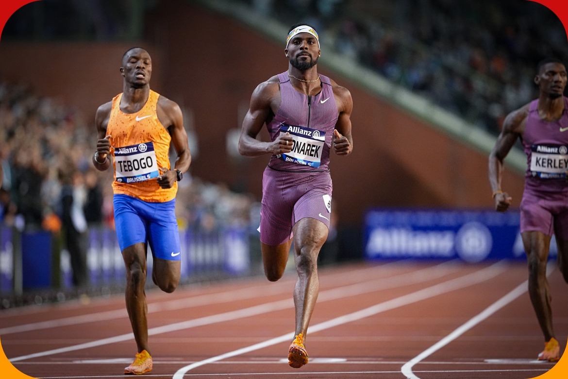 USA's Kenny Bednarek edged out Olympic 200m champion Letsile Tebogo to win the men's 200m in Brussels - WDL Final 2024 / Photo credit: Diamond League AG
