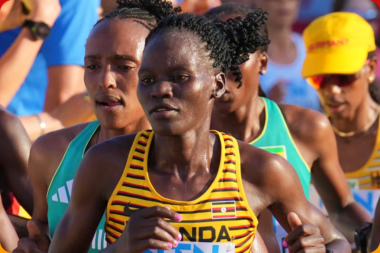 Uganda's Rebecca Cheptegei competing in the women's marathon event at the World Athletics Championships in Budapest 2023 / Photo: WA