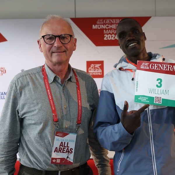 Race Director Gernot Weigl and William Kibor during the 2024 press conference / Photo credit: Norbert Wilhelmi