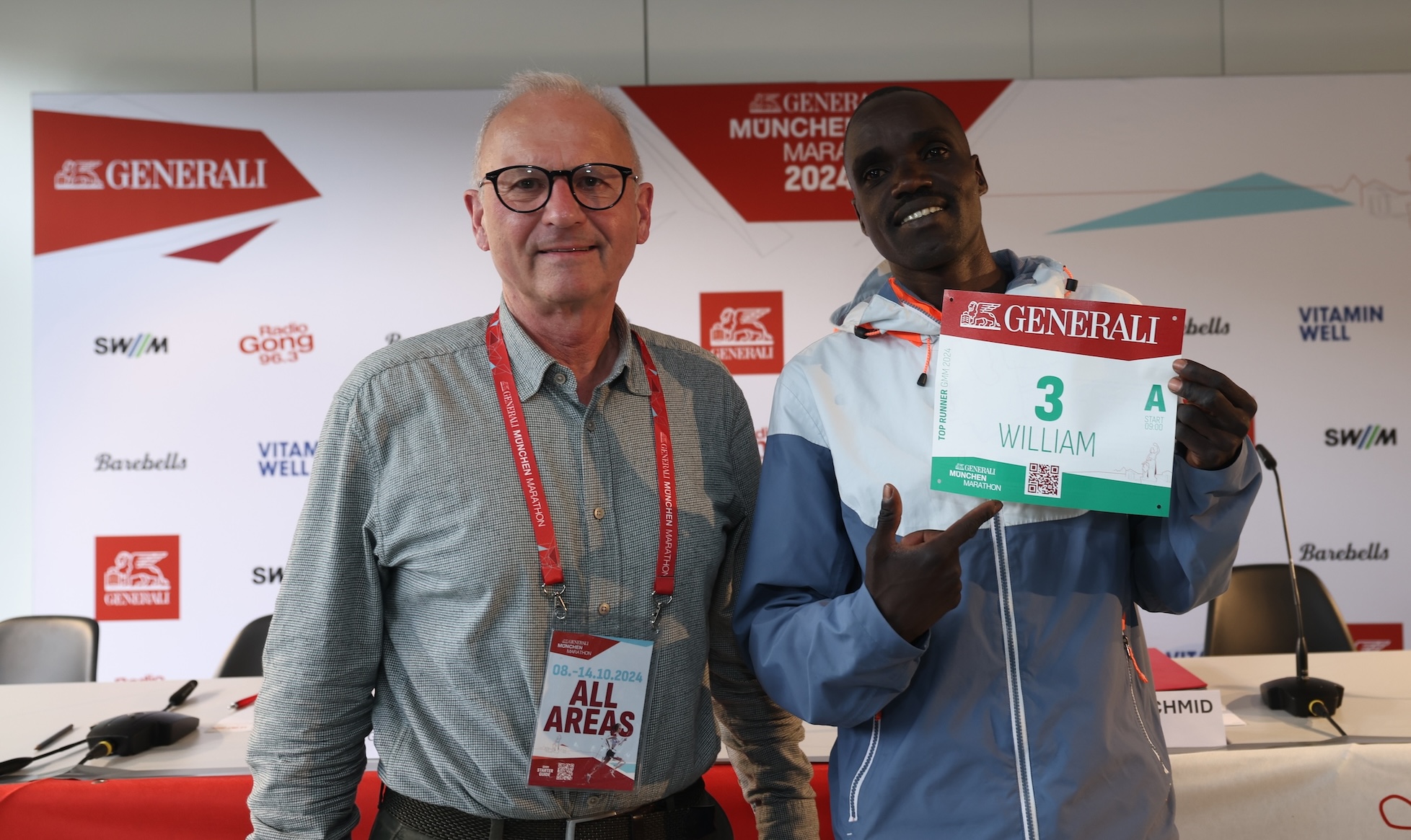 Race Director Gernot Weigl and William Kibor during the 2024 press conference / Photo credit: Norbert Wilhelmi