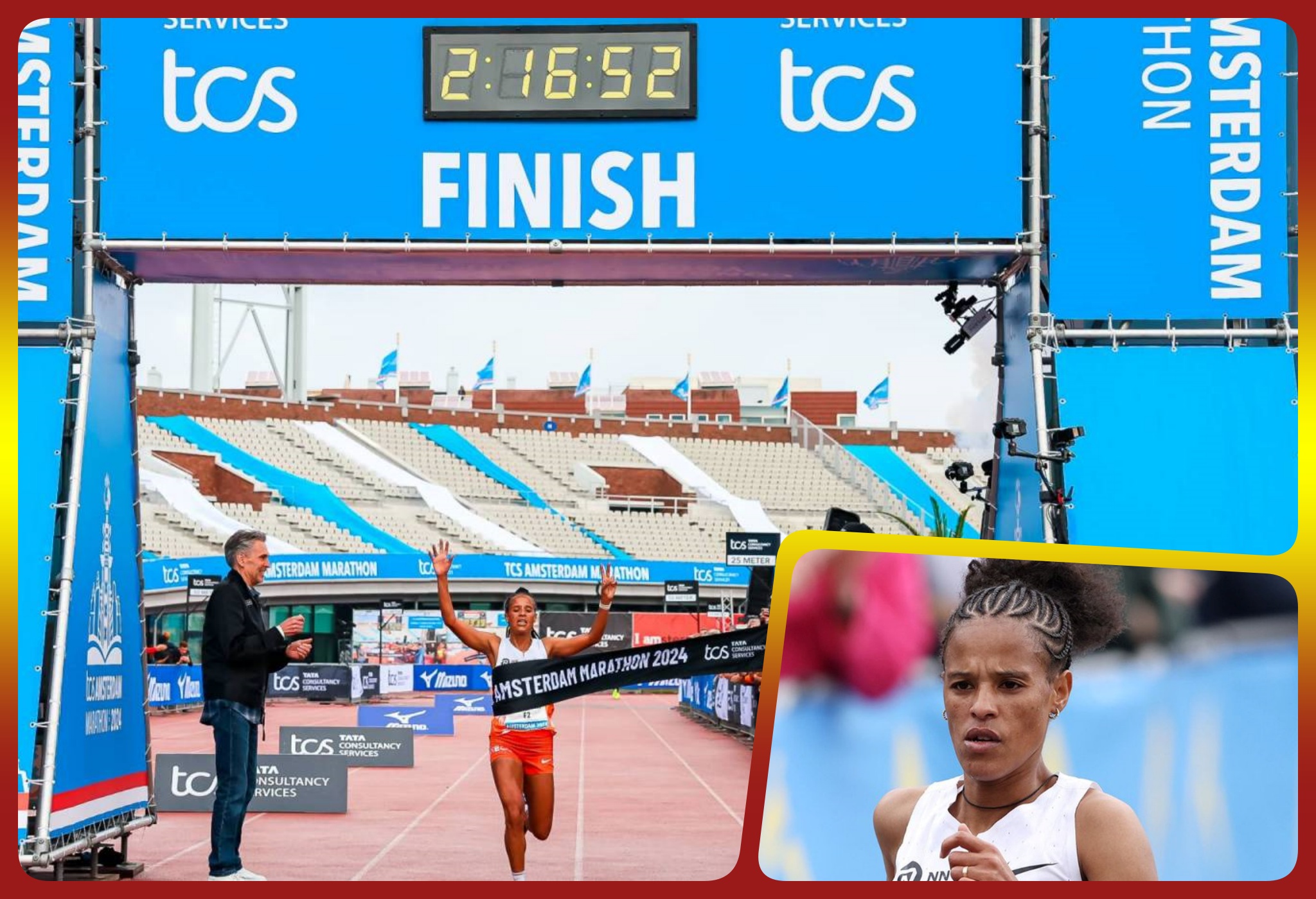 Yalemzerf Yehualaw returned to winning ways at the TCS Amsterdam Marathon 2024 / Photo credit: Organisers