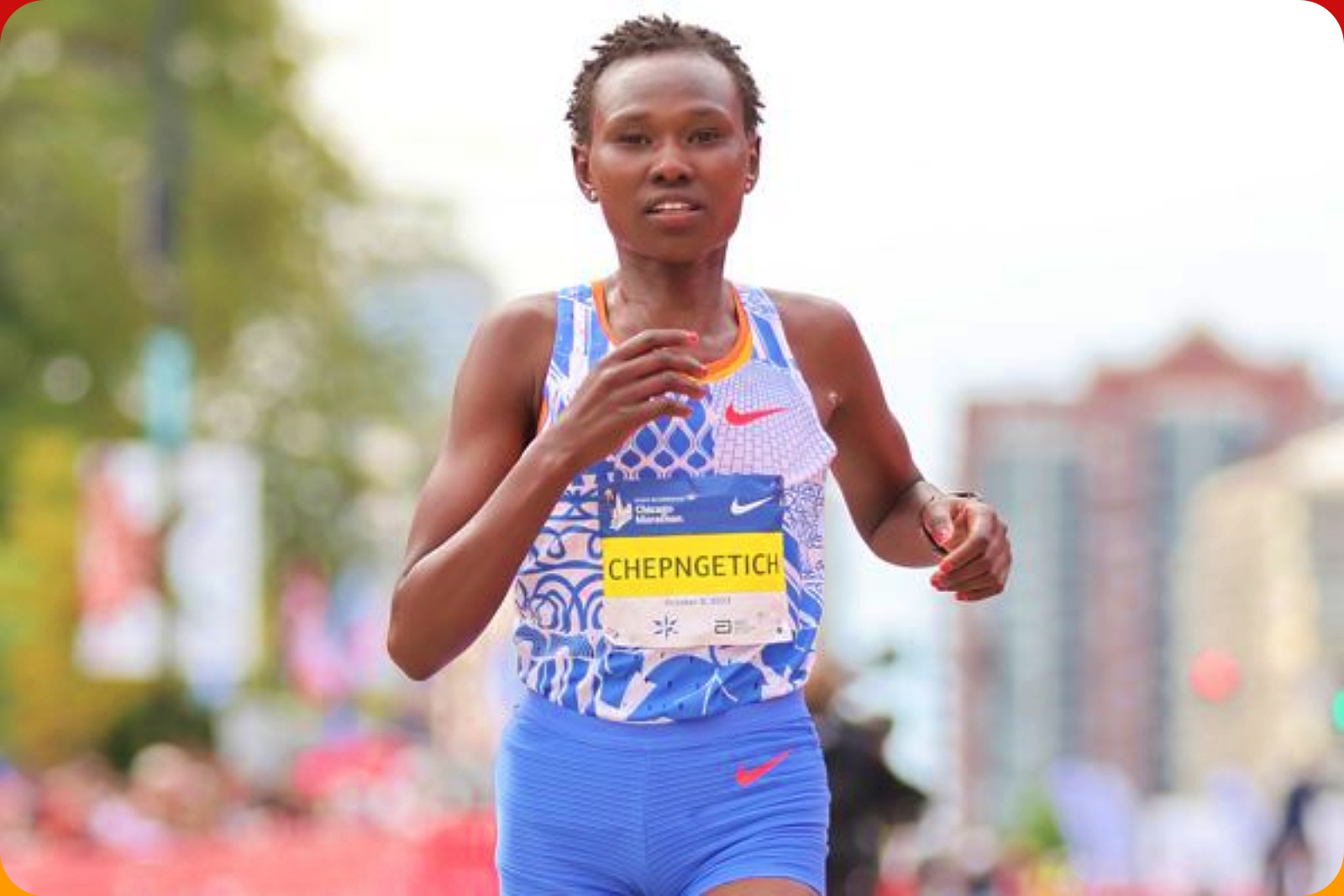 Kenyan’s Ruth Chepngetich winning at the 2024 Bank of America Chicago Marathon / Photo credit: Getty Images