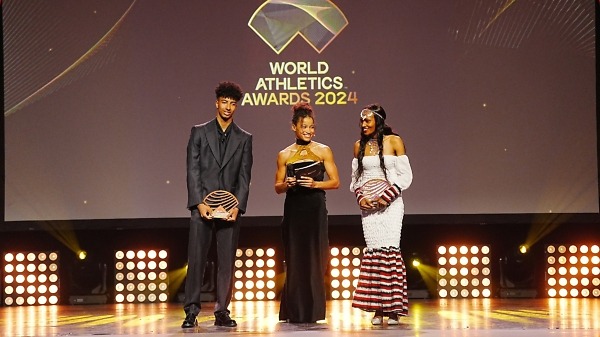 Ethiopia's Sembo Almayew at the World Athletics Awards 2024 / Photo Credit: World Athletics