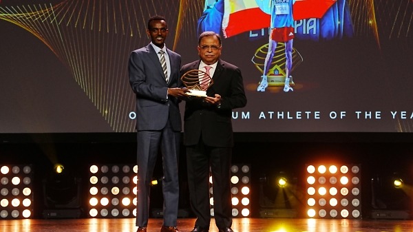 Ethiopia's Tamirat Tola at the World Athletics Awards 2024 / Photo Credit: World Athletics