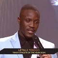 Men's Track Award winner, Letsile Tebogo (Botswana) at the World Athletics Awards 2024