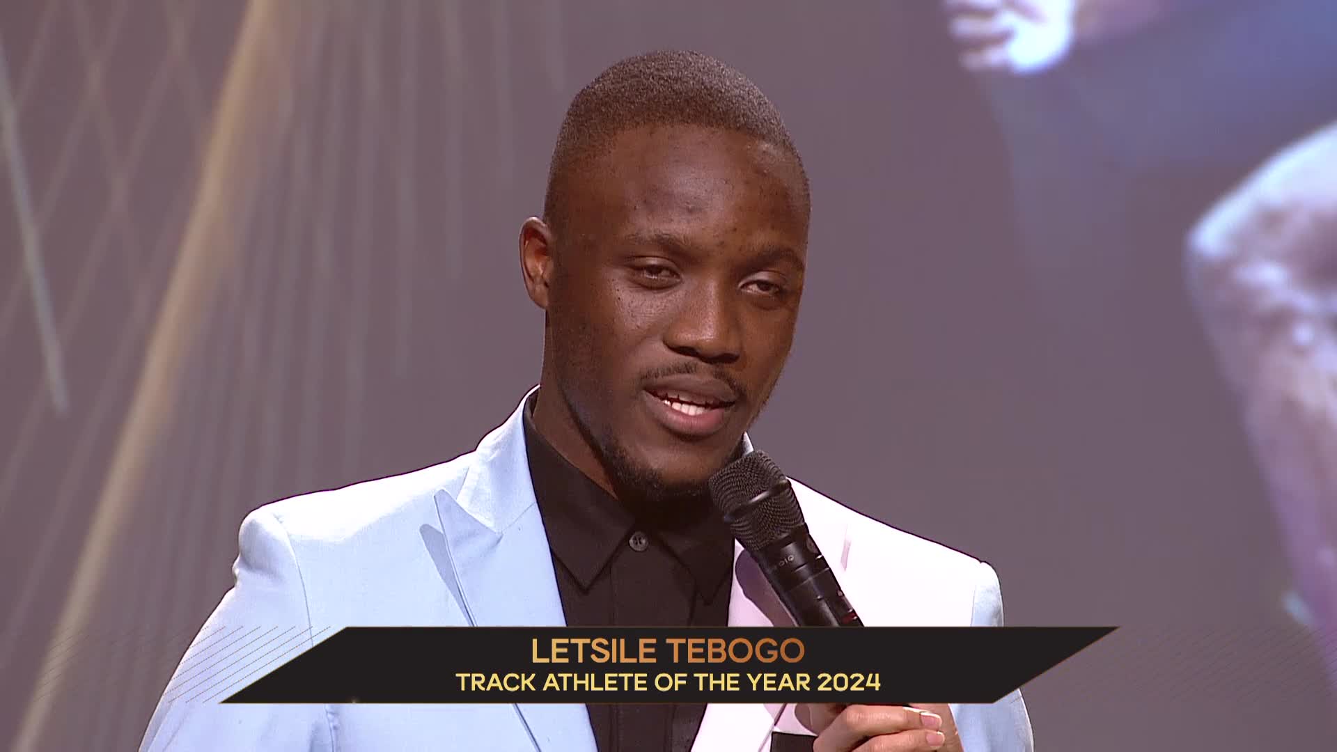 Men's Track Award winner, Letsile Tebogo (Botswana) at the World Athletics Awards 2024