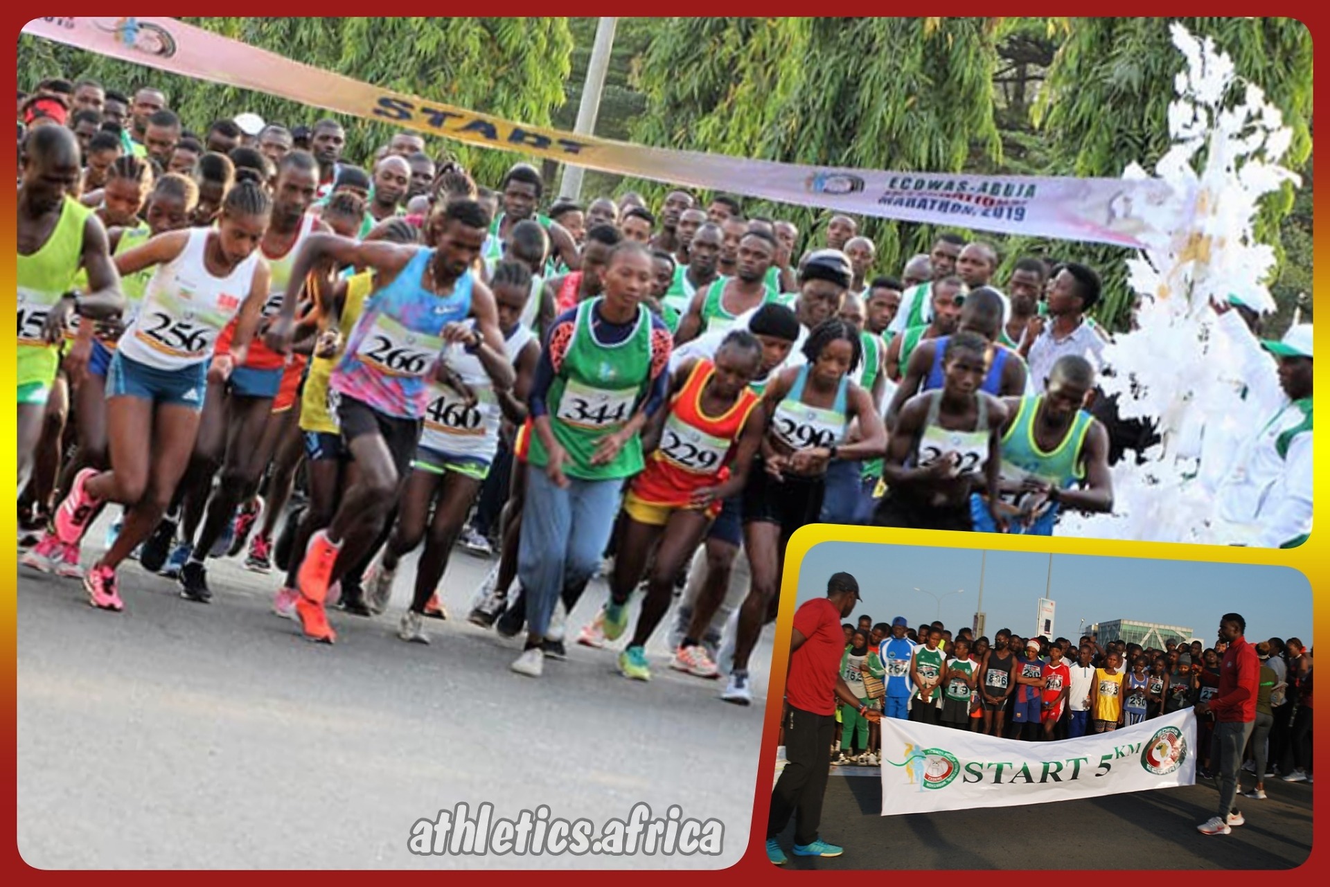 Athletes at the start of ECOWAS Abuja International Marathon 2019 / Photo: Organisers