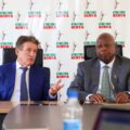 World Athletics President Sebastian Coe with Athletics Kenya President Lt. Gen (Rtd) Jackson Tuwei in Nairobi / Photo credit: Athletics Kenya