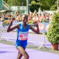 Kenyan Vibian Chepkirui winning in Vienna with a course record in 2022 / Photo credit: VCM / Jenia Symonds