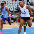 Bayanda Walaza wins in 9.99 seconds at the AGN Championships 2025 / Photo credit: Cecilia van Bers