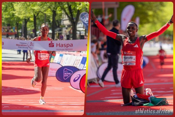 Kipruto breaks course record, Edesa edges out Kosgei in Hamburg