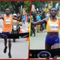Evans Mayaka and Emmah Ndiwa in action at the inaugural Maratón de Cali / Photo credit: Sailer / photorun.net