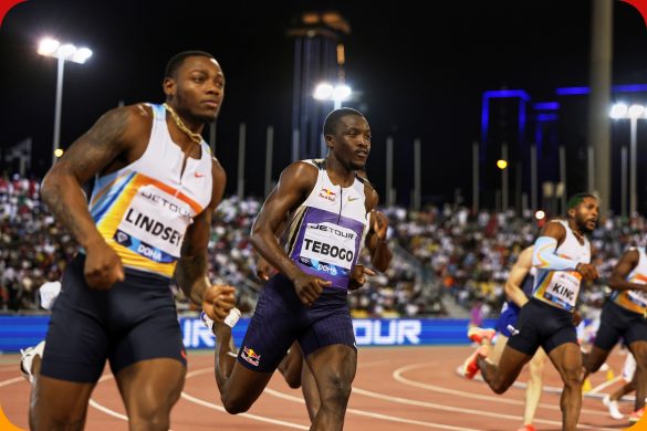 Letsile Tebogo (BOT) wins the Men's 200m with a time of 20.10s at The Jetour Doha Meeting, part of the Wanda Diamond League, on Friday 16 May 2025 / Photo credit: Marta Gorczynska for Diamond League AG