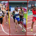Akani Simbine, Berihu Aregawi and Tsige Duguma in action at the 2025 Wanda Diamond League meeting in Shanghai/Keqiao / Photo credit: Diamond League AG
