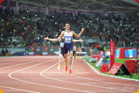 Soufiane El Bakkali (MAR) wins the Men's 3000m Steeplechase with a time of 8:00.70 at the Meeting International Mohammed VI d'Athlétisme de Rabat, part of the Wanda Diamond League, on Sunday 25 May 2025 / Matthew Quine for Diamond League AG