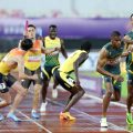 Zakithi Nene of Team South Africa collects the baton from Lythe Pillay of Team South Africa in the Men's 4x400 Metres Relay during day one of the World Athletics Relays Guangzhou 25 at Guangdong Olympic Stadium on May 10, 2025 in Guangzhou, China. (Photo by Lintao Zhang/Getty Images for World Athletics)