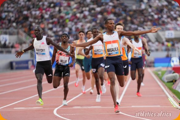 Tshepiso Masalela (BOT) wins the Men's 800m with a time of 1:42.70 in a new Meeting Record at the Meeting International Mohammed VI d'Athlétisme de Rabat, part of the Wanda Diamond League, on Sunday 25 May 2025 / Matthew Quine for Diamond League AG