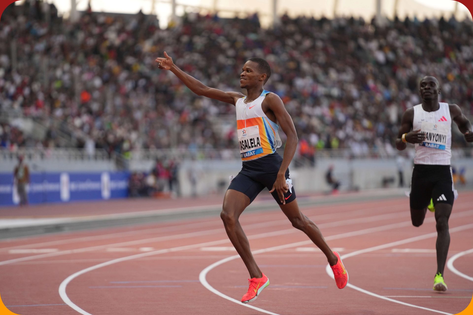Tshepiso Masalela (BOT) wins the Men's 800m with a time of 1:42.70 in a new Meeting Record at the Meeting International Mohammed VI d'Athlétisme de Rabat, part of the Wanda Diamond League, on Sunday 25 May 2025 / Diamond League AG