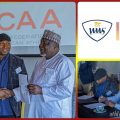 CEO of WWS, Munya Maraire and CAA President, Hamad Kalkaba Malboum at the official signing of the agreement in Cape Town, South Africa - 05 May 2025 / Photo credit: World Wide Scholarships Organization