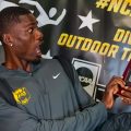 Baylor’s Ezekiel Nathaniel won the NCAA 400m hurdles title in a national record of 47.49 on Friday June 13, 2025 / Photo: BaylorBears.com