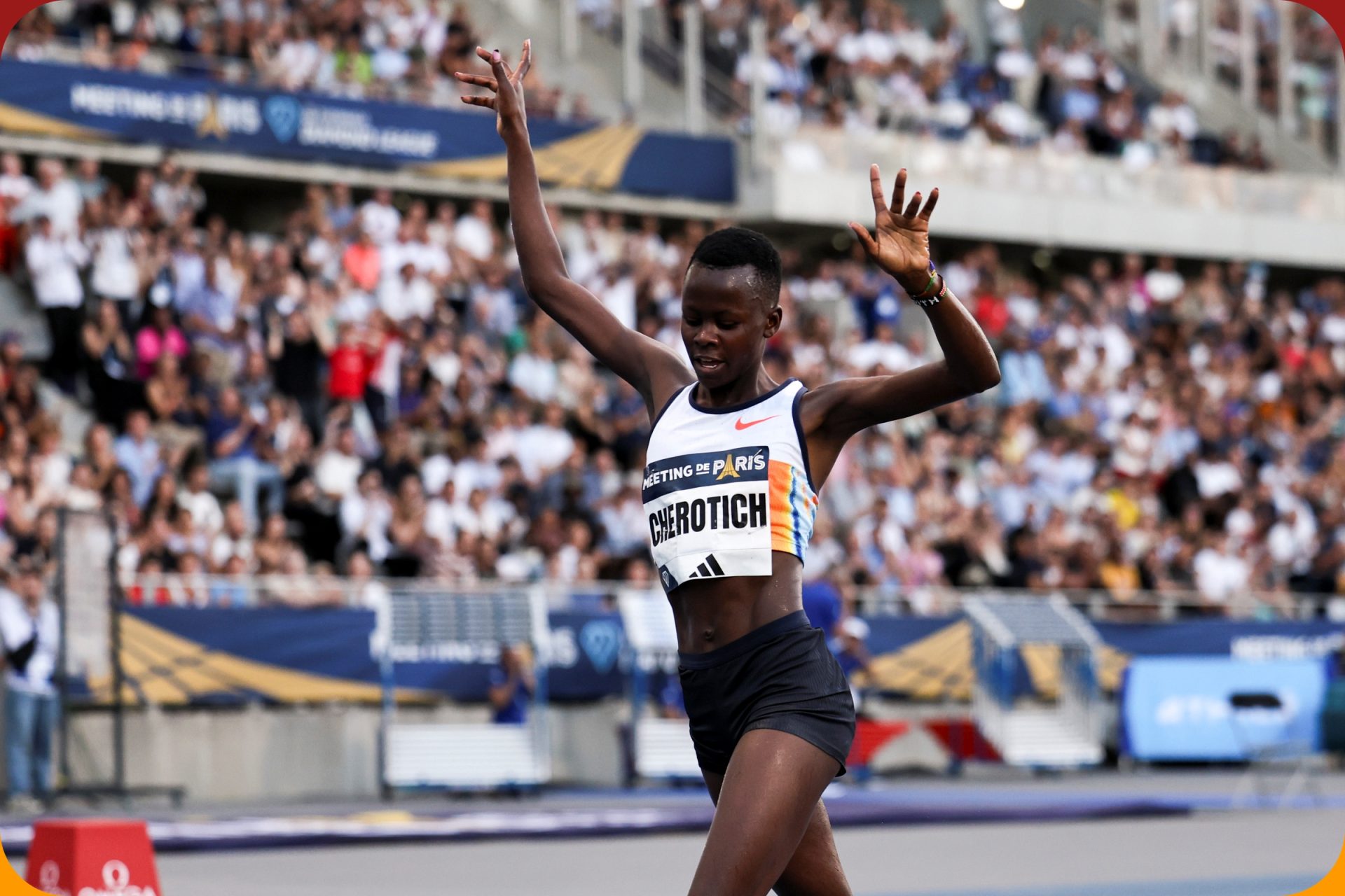 Faith Cherotich (KEN) wins the Women’s 3000m Steeplechase with a time of 8:53.37 in a new World Leading time at the Meeting de Paris, part of the Wanda Diamond League, on Friday 20 June 2025 / Marta Gorczynska for Diamond League AG