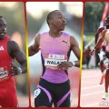 Top African athletes Ferdinand Omanyala, Bayanda Walaza, and Zakithi Nene at the 2025 Absa Kip Keino Classic in Nairobi, Kenya / Photo credits: Kelly Ayodi / KKC Organisers