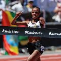 Beatrice Chebet (KEN) wins the women's 5000m in a new world record of 13:58.06 at the Eugene Diamond League on 5 July 2025 / Photo credit: Logan Hannigan-Downs for Diamond League AG