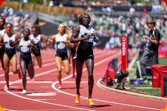 Tsige Duguma (ETH) wins the Women's 800m with a time of 1:57.10 at the 50th edition of The Prefontaine Classic, part of the Wanda Diamond League, on Saturday 5th July 2025 / Photo: Matthew Quine For Diamond League AG