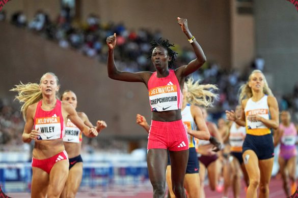 Nelly Chepchirchir (KEN) wins the Women's 1000m with a time of 2:29.77 at the meeting Herculis EBS in Monaco on Friday 11 July 2025 / Photo: Sonya Maleter for Meeting Herculis EBS