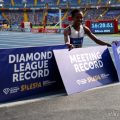 Faith Kipyegon (KEN) wins the Women’s 3000m with a time of 8:07.04 in a new World Lead, Area Record, Diamond League Record, and Meeting Record, at the Silesia Kamila Skolimowska Memorial, part of the Wanda Diamond League, on Saturday, August 16, 2025, in Silesia, Poland / Photo credit: Marta Gorczynska for Diamond League AG