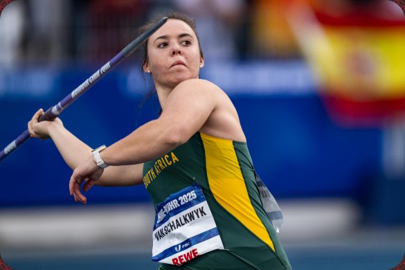 Jana Van Schalkwyk of South Africa competing in the Women's Javelin Throw Final at the Rhine-Ruhr 2025 FISU Games in Bochum on Saturday 26/07/2025 | Photo credit: Kevin Voigt / Rhine-Ruhr 2025